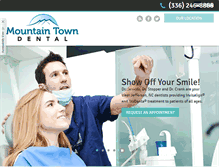Tablet Screenshot of mountaintowndental.com